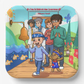 Cancer Survivor Jubileum Party Borden Papieren Bordje (Voorkant)