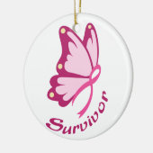 Cancer Survivor Keramisch Ornament (Links)