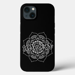 Cancer Survivor Mandala in het wit Case-Mate iPhone Case