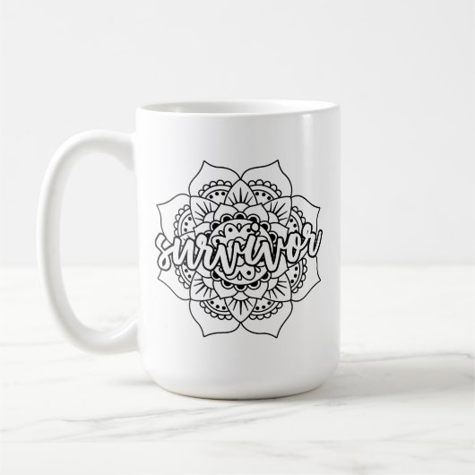 Cancer Survivor Mandala Koffiemok (Links)