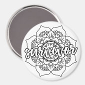 Cancer Survivor Mandala Magneet (Voorkant / Achterkant)
