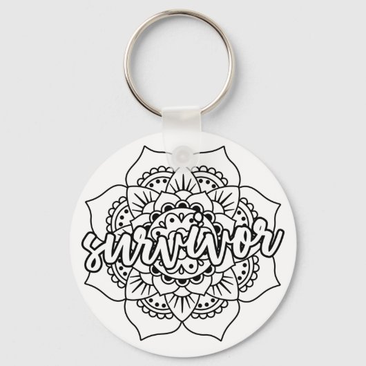 Cancer Survivor Mandala Sleutelhanger (Voorkant)