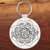 Cancer Survivor Mandala Sleutelhanger (Voorkant)