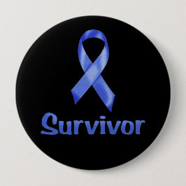Cancer Survivor Navy Ronde Button 4,0 Cm