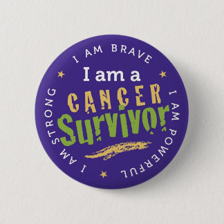 Cancer Survivor Pin Ronde Button 5,7 Cm