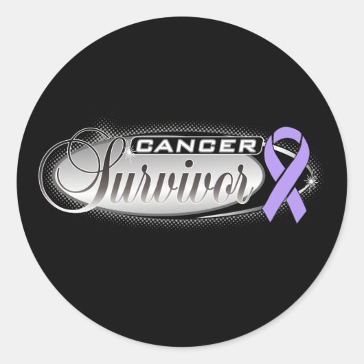 Cancer Survivor Ronde Sticker (Voorkant)