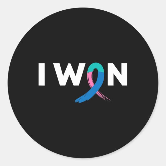 Cancer Survivor Ronde Sticker (Voorkant)