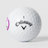 Cancer Survivor Roze grafische designdames Golfballen (Logo)