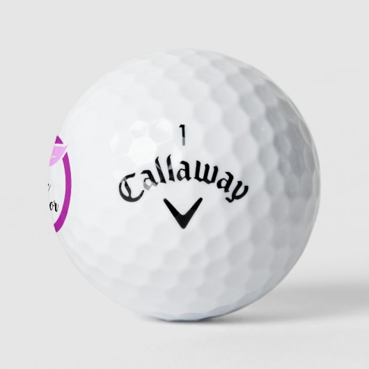 Cancer Survivor Roze grafische designdames Golfballen (Logo)