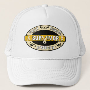 Cancer Survivor Yellow Gold Trucker Pet
