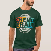 Cancer T Shirt Chemo Brain Retro Awareness Gift (Voorkant)