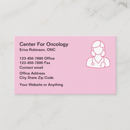Cancer Theme Oncologist Business Cards Visitekaartje (Voorkant)