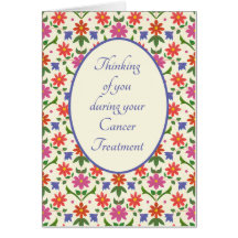 Cancer Treatment Support Card, Rangoli Flowers