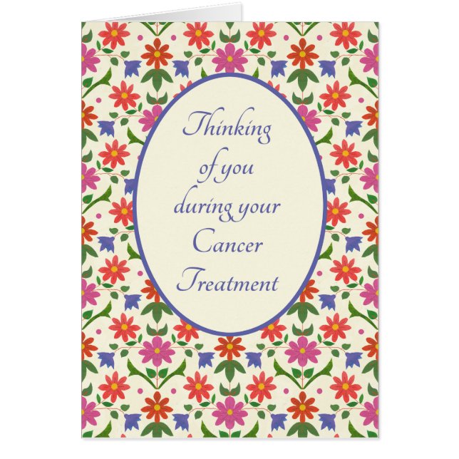 Cancer Treatment Support Card, Rangoli Flowers (Voorkant)