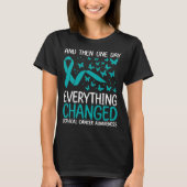 Cancer Warrior Ribbon Cervical Cancer Awareness T-shirt (Voorkant)