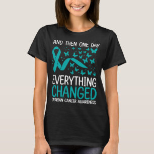 Cancer Warrior Ribbon Ovarian Cancer Awareness T-shirt