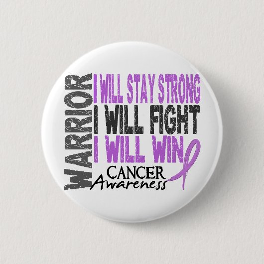 Cancer Warrior Ronde Button 5,7 Cm (Voorkant)