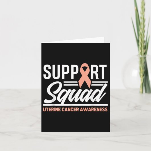 Cancer Warrior Support Squad Baarmoederkanker Awar Kaart (Voorkant)