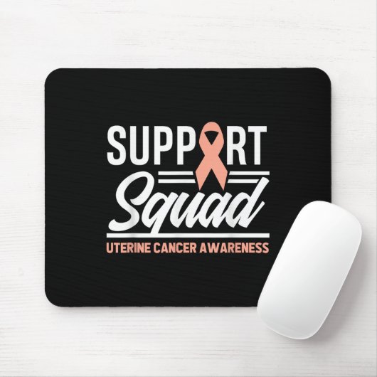 Cancer Warrior Support Squad Baarmoederkanker Awar Muismat (Met muis)