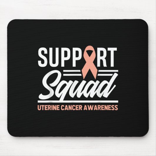 Cancer Warrior Support Squad Baarmoederkanker Awar Muismat (Voorkant)