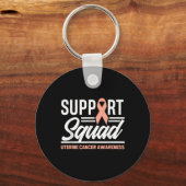 Cancer Warrior Support Squad Baarmoederkanker Awar Sleutelhanger (Voorkant)