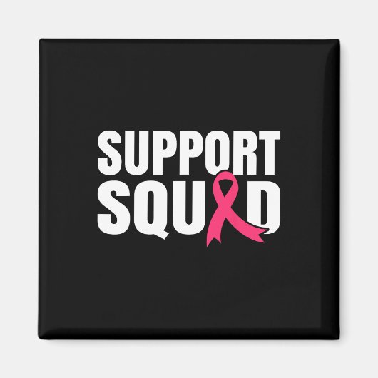 Cancer Warrior Support Squad Borstkanker Awarene Magneet (Voorkant)