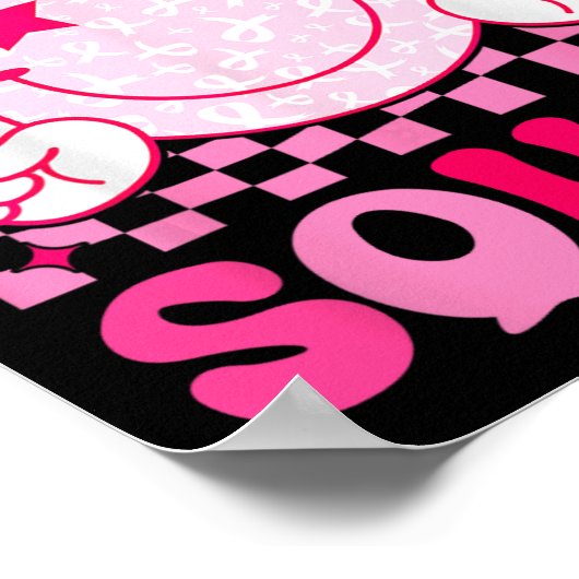 Cancer Warrior Support Squad Borstkanker Awarene Poster (Hoek)