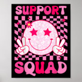Cancer Warrior Support Squad Borstkanker Awarene Poster (Voorkant)