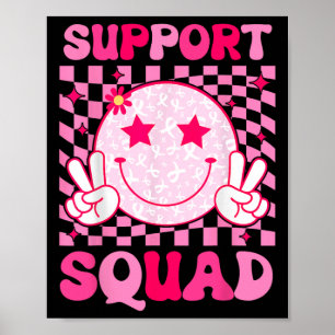 Cancer Warrior Support Squad Borstkanker Awarene Poster
