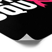 Cancer Warrior Support Squad Borstkanker Awarene Poster (Hoek)