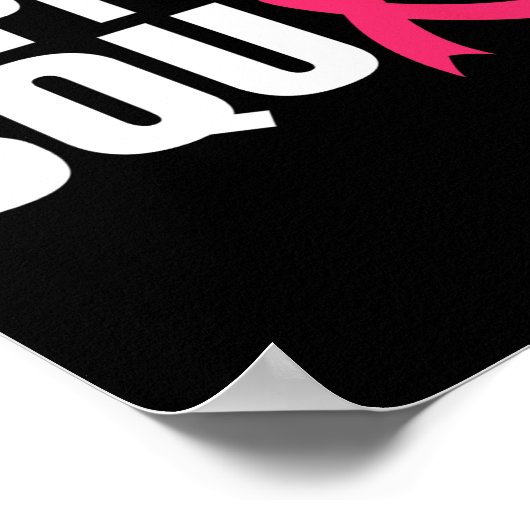 Cancer Warrior Support Squad Borstkanker Awarene Poster (Hoek)