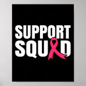 Cancer Warrior Support Squad Borstkanker Awarene Poster (Voorkant)