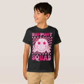 Cancer Warrior Support Squad Borstkanker Awarene T-shirt (Voorkant volledig)