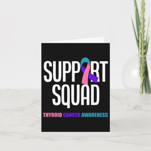 Cancer Warrior Support Squad Schildklierkanker 1 Kaart (Voorkant)