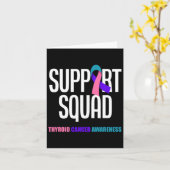 Cancer Warrior Support Squad Schildklierkanker 1 Kaart (Gele Bloem)