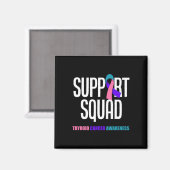 Cancer Warrior Support Squad Schildklierkanker 1 Magneet (Voorkant / Achterkant)