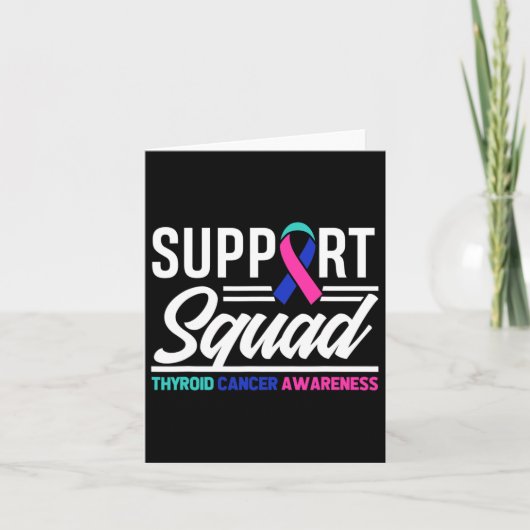 Cancer Warrior Support Squad Schildklierkanker Kaart (Voorkant)