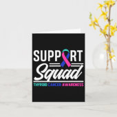 Cancer Warrior Support Squad Schildklierkanker Kaart (Gele Bloem)