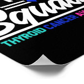 Cancer Warrior Support Squad Schildklierkanker Poster (Hoek)
