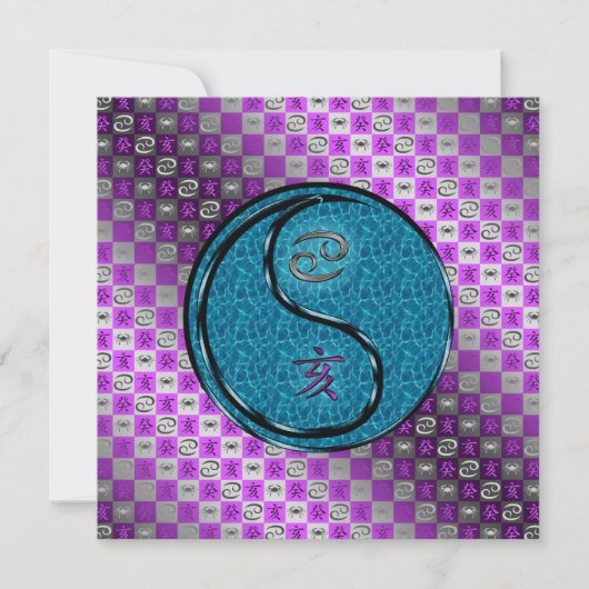 Cancer & Water Boar Kaart (Voorkant)