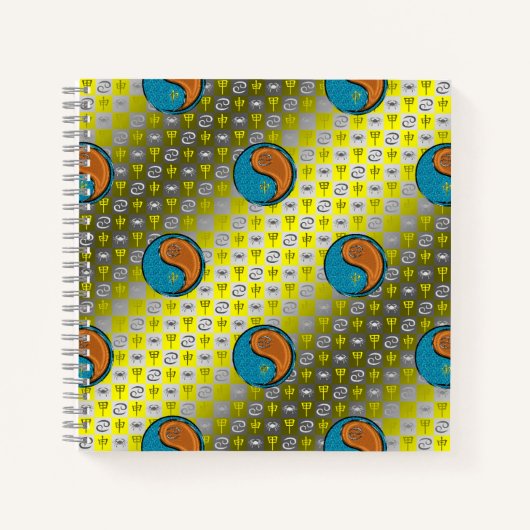 Cancer & Wood Monkey Notitieboek (Voorkant)