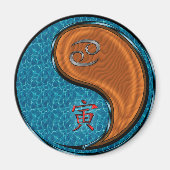 Cancer & Wood Tiger Magneet (Voorkant)