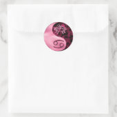 Cancer Yin Yang Ronde Sticker (Tas)