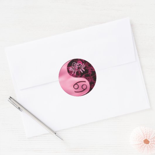 Cancer Yin Yang Ronde Sticker (Envelop)