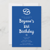 CANCER Zodiac Astrology June Birthday Party Kaart (Voorkant)