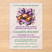 Cancer Zodiac Baby Shower Lavender and Green