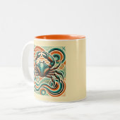 Cancer Zodiac Coffee Mok Retro Design (Voorkant links)