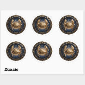 Cancer Zodiac Crab Ronde Sticker (Vel)