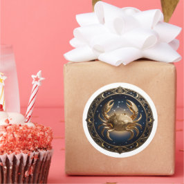 Cancer Zodiac Crab Ronde Sticker