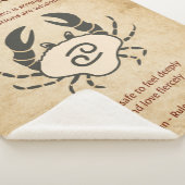 Cancer Zodiac Design with Intuitive Affirmations Sherpa Deken (3/4)